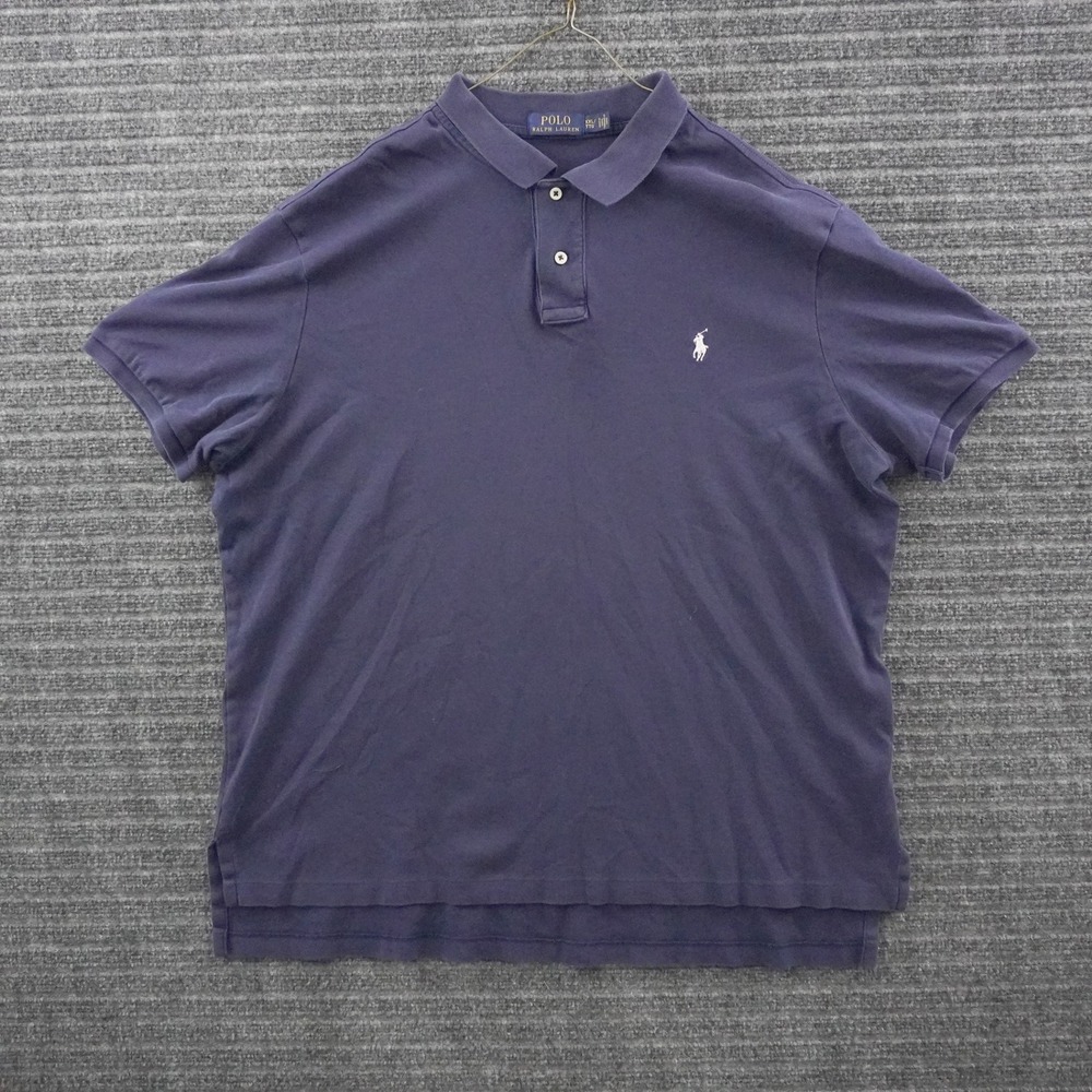 Polo Ralph Lauren Polo Shirt Mens XXL Navy Blue Short Sleeve Cotton Pony Logo